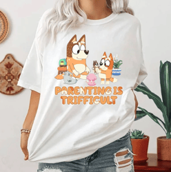 Bluey Parenting Is Trifficult Shirt, Bluey Cool Mom Shirt, Bluey and Bingo Shirt, Bluey Family Shirt