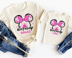 Disney Birthday Girl Shirt, Birthday Squad Shirt, Disney Minnie Birthday Girl