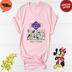 Disney 100 Years Of Wonder Shirt, Mickey and Friends Disney Anniversary Shirt, Disney 100th Years Celebration Shirt