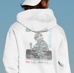 George Russell Mercedes F1 Sweatshirt, Formula One F1 Mercedes Hoodie, F1 Merch Shirt