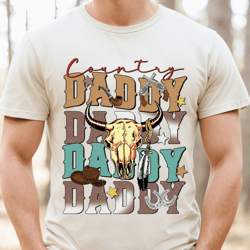 Country Daddy Shirt, Western Dad Shirt, Cow Skull Daddy Shirt, Gift For Dad, Cowboy Dad Shirt, Howdy Dad Shirt, Fathers