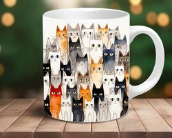 Cat Coffee Mug, Coffee Cup, Tea Cup, Cat Lovers Gift, Cute Coffee Mug,