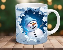 Coffee Mug, Coffee Cup, Snowman Mug, Gift Idea, Christmas Decor, Gift