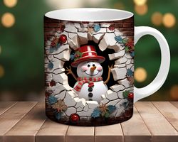 Coffee Mug, Coffee Cup, Snowman Mug, Santa Mug,  Christmas Decor, Gift