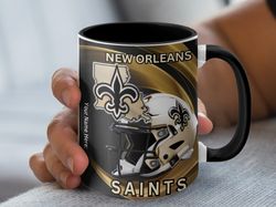 Saints NFL Football Team Helmet Design Coffee Mug