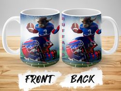 Bills Football Team NFL Helmet Design Coffee Mug