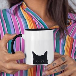 Black Cat Mug -cat gifts,cat mug,cat cup,cat coffee mug,cat coffee cup,cat lover