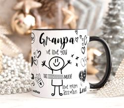 Personalised I LOVE YOU Mug GRANDAD Christmas Gift, Birthday Giftift for Grampy