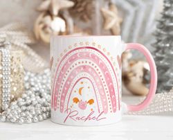 PINK Personalised Name Mug, Personalised Mug, Custom Name Cup, Coffee Cup Gift F