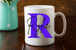 personalised mug  initial and name mug  custom name  personalised gift  coffee m
