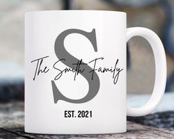 Personalized Family Name Coffee Mug, Custom Name Mug Est Date, Personalized Coff