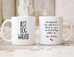 best dog walker mug, dog walker gift, thank you dog walker,