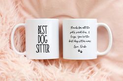 Dog Sitter Mug, Pet Sitter Gift, Dog Sitter Gift, Personaliz