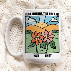 CUSTOM Best Friend Mug, Bestie Ceramic Cup Personalized, Best Friend Friendship