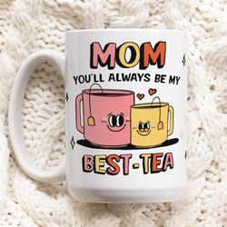 Custom Mom Mug, Personalized Gift For Mum, Ceramic Coffee Cup, Cute Mom Mug, Cus