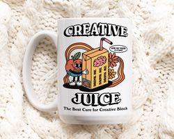 Retro Creative Juice Coffee Mug, Groovy Colorful Mug, Coffee Lover Gift Idea, 80