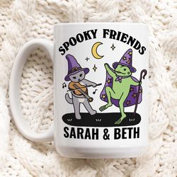 Custom Best Friend Halloween Mug, Bestie Cup Personalized, Best Friend Friendshi