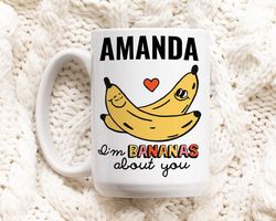 Customizable Name Mug, Large Coffee Cup, Funny Valentines Gift for him or her, C
