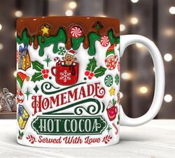 3D Christmas Homemade Hot Cocoa Inflated Mug
