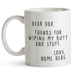 Personalized Fathers Day Gift From Daughter Custom Dad Mug