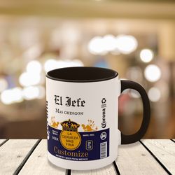 El Jefe Coffee Mug, Customized Gift Mug, Father's Day Gift Mug