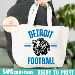 Vintage Detroit Football Logo SVG