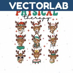 Christmas Physical Therapist Cute Reindeer SVG Cricut Files