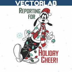 Santa Goofy Reporting For Holiday Cheer SVG