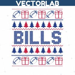 Retro Bills Football Christmas SVG