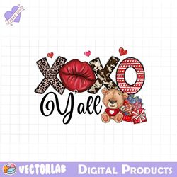 XOXO yall PNG file, Happy Valentine Png