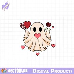 Ghost Retro Valentine PNG file, Happy Valentine Png