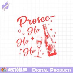 Prosec Ho Ho Ho Wine Drinking SVG