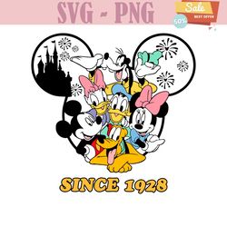 Retro Mickey and Friends Since 1928 SVG