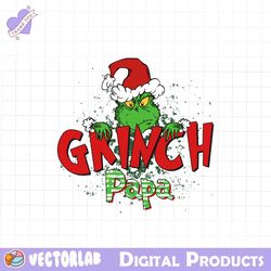 Retro Grinch Papa Christmas SVG