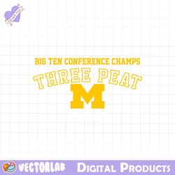 University Of Michigan Big Ten Conference Champs Svg