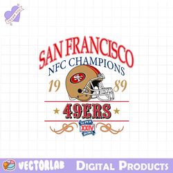 San Francisco 49ers NFC Champions 1989 SVG