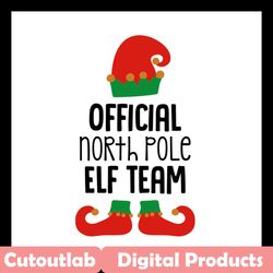 Official north pole elf team SVG Files For Silhouette, Files For Cricut, SVG, DXF, EPS, PNG Instant Download