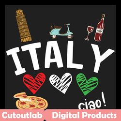 Italy Ciao Svg, Trending Svg, Italy Svg, Ciao Svg, Italian Svg, Leaning Tower Of Pisa Svg, Pizza Svg, Italy Food Svg, Re