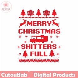 Retro Merry Christmas Shitters Full SVG