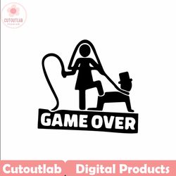 Game over, Wedding Game over, Bride Svg, Funny Svg, Bride Tribe, Vector Cut file for Cricut, Silhouette, Cricut, Png
