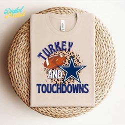 Turkey And Touchdowns Dallas Cowboys Thanksgiving Svg