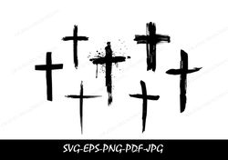 CROSS SVG BUNDLE, Instant Download, Jesus Svg, Old Rugged Cross Svg, Christian Svg, Cross Svg, Religious Svg, Cross Clip