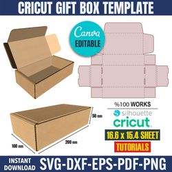 box svg, box template svg, rectangle box template, gift box svg, cricut box template, party favors box, silhouette box t