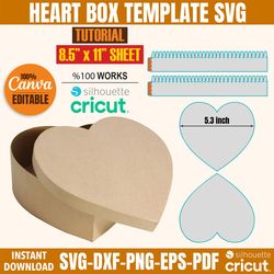 heart box template, heart box svg, 3d heart box svg, paper, box svg cut file, party favors box, valentine heart box, cri