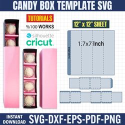 christmas chocolate box template, candy box template, chocolate box template, party favors box svg, chocolate gift box s