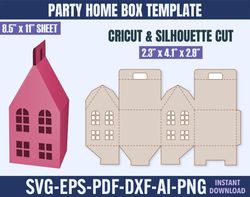 home box template, birthday box template, box svg, gift box template, gable box template, gable box svg, bag template, s