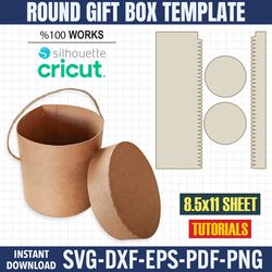 gift box template, circle box template, box svg, gift box svg, part favors svg, birthday box template, cricut box file,