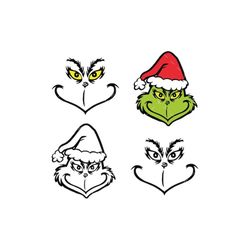 Grinch Face SVG, PNG, Cricut, Grinch Svg, Christmas Svg, Grinch face cut file