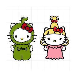 Grinch Cindy Lou Christmas Hello-Kitty SVG PNG (2) for cricut