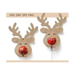 Reindeer Chocolate Lollipop Holder, Christmas Chocolate Holder svg, Reindeer Lollipop svg, Reindeer Chocolate svg, Holde